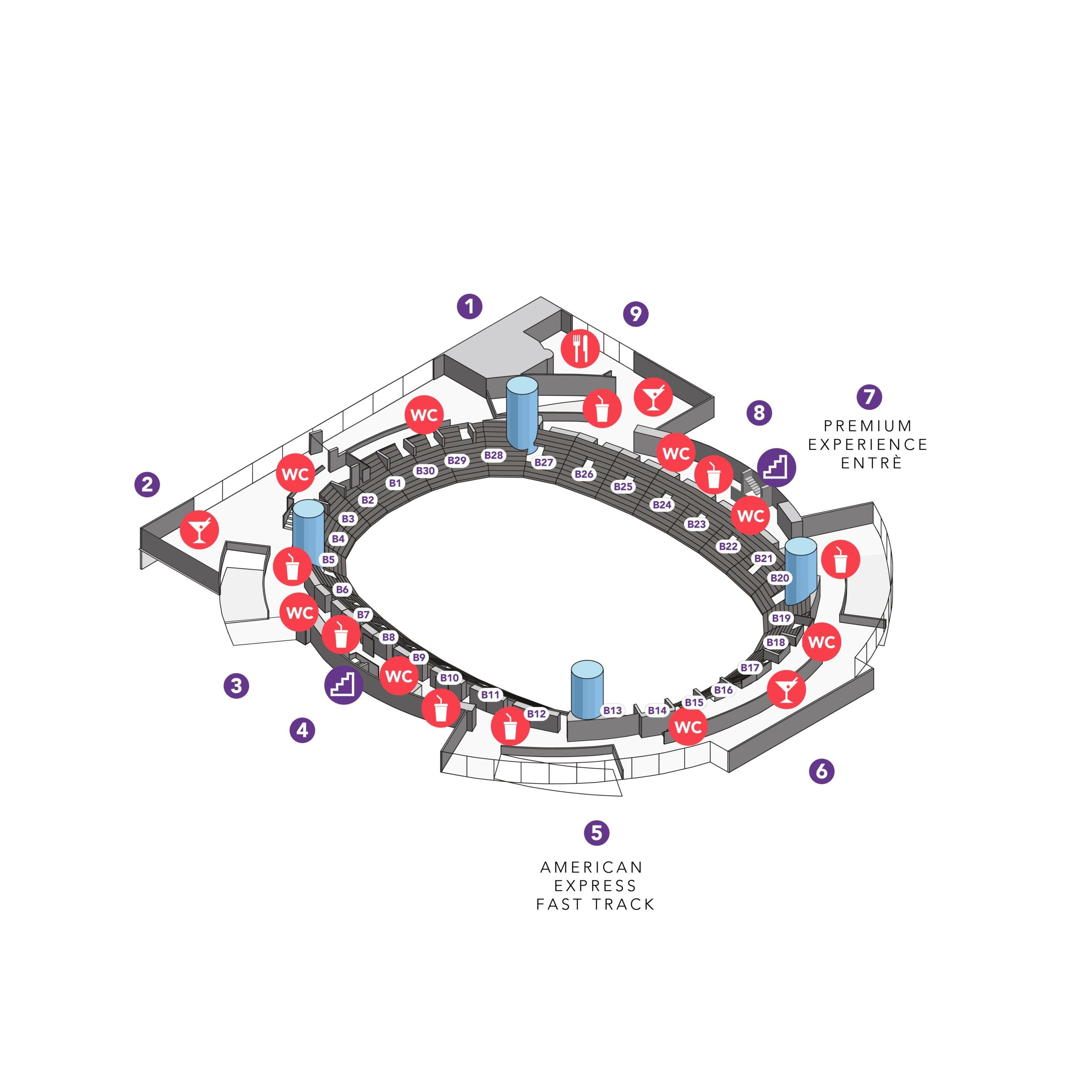 Avicii Arena – områdeskarta plan b